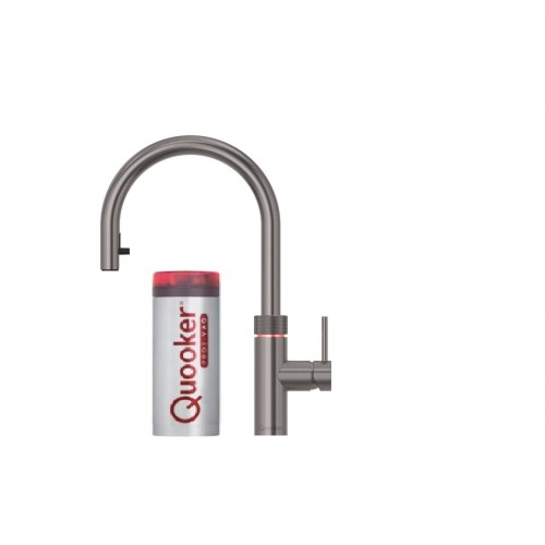 QUOOKER FLEX SORTKROM (GUN METAL) INKL. PRO3VAQ BEHOLDER