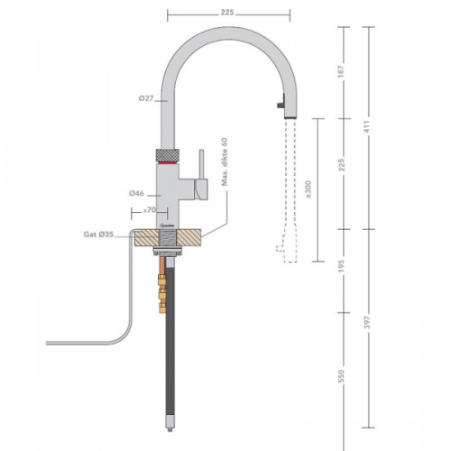 
                        QUOOKER FLEX SORTKROM (GUN METAL) INKL. PRO3VAQ... - billede 3429