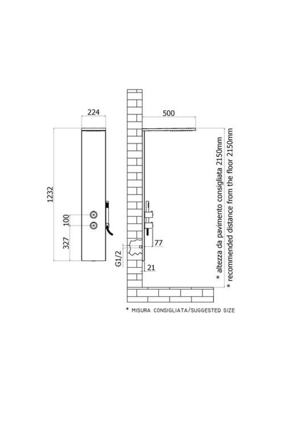 Paffoni Mirror brusesæt i krom - Billede 2