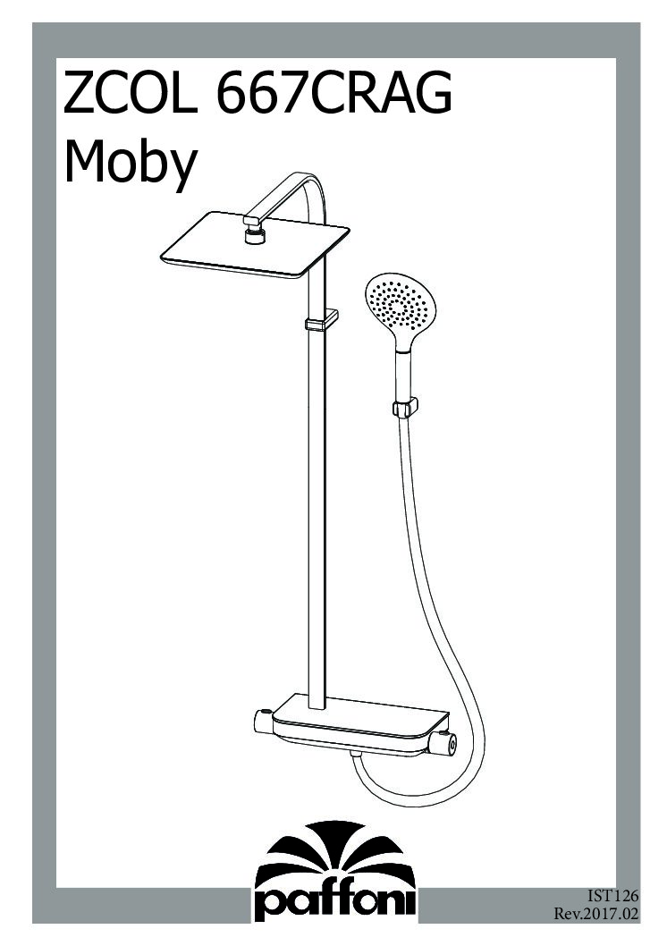 Paffoni Moby brusesæt med håndbruser i krom - Billede 3
