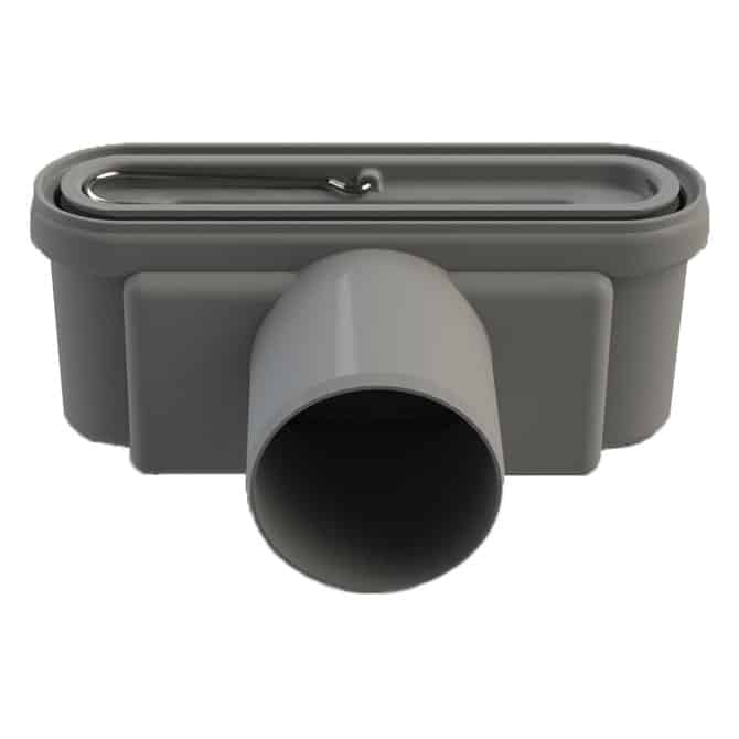 Unidrain 75 mm rendeudløb med vandlås - Uden studs - vandret