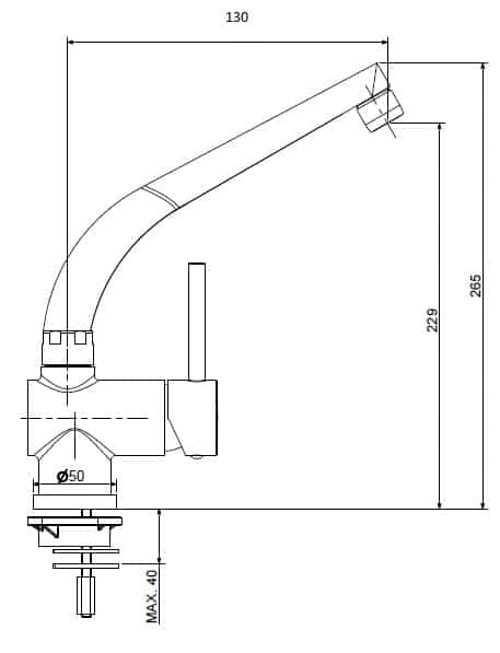 Paffoni New Stick DUO håndvaskarmatur med indbygget omskifter til brusefunktion - Billede 4