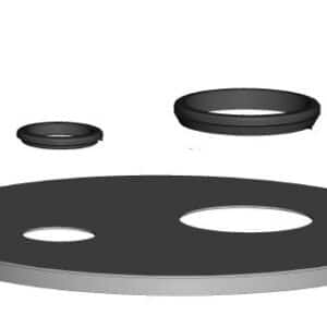 ZPIA037 BETJENINGSPLADE M/ PAKNINGER U/GREB TIL BIN014