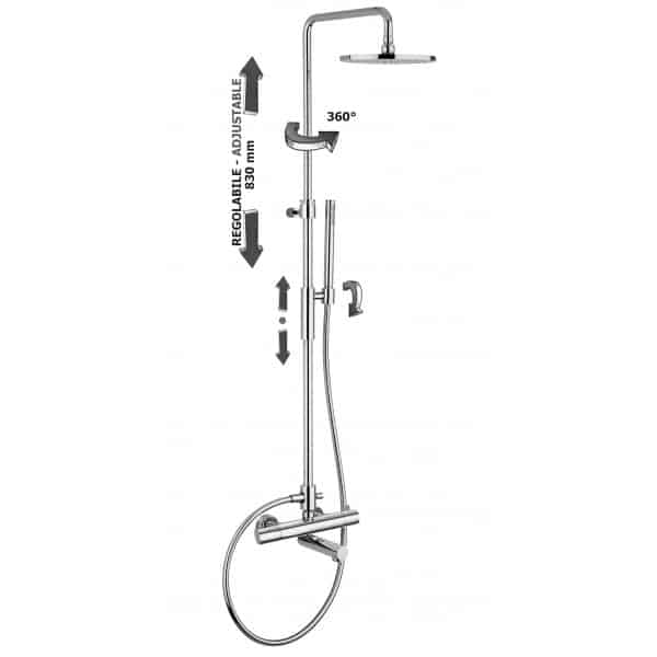 Paffoni Birillo brusesæt med kartud og håndbruser