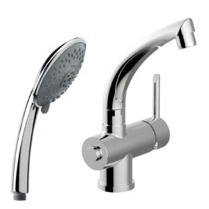 Paffoni New Stick DUO håndvaskarmatur med indbygget omskifter til brusefunktion