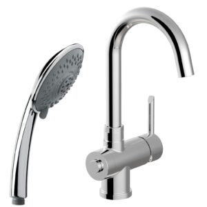 Paffoni New Stick DUO håndvaskarmatur med indbygget omskifter