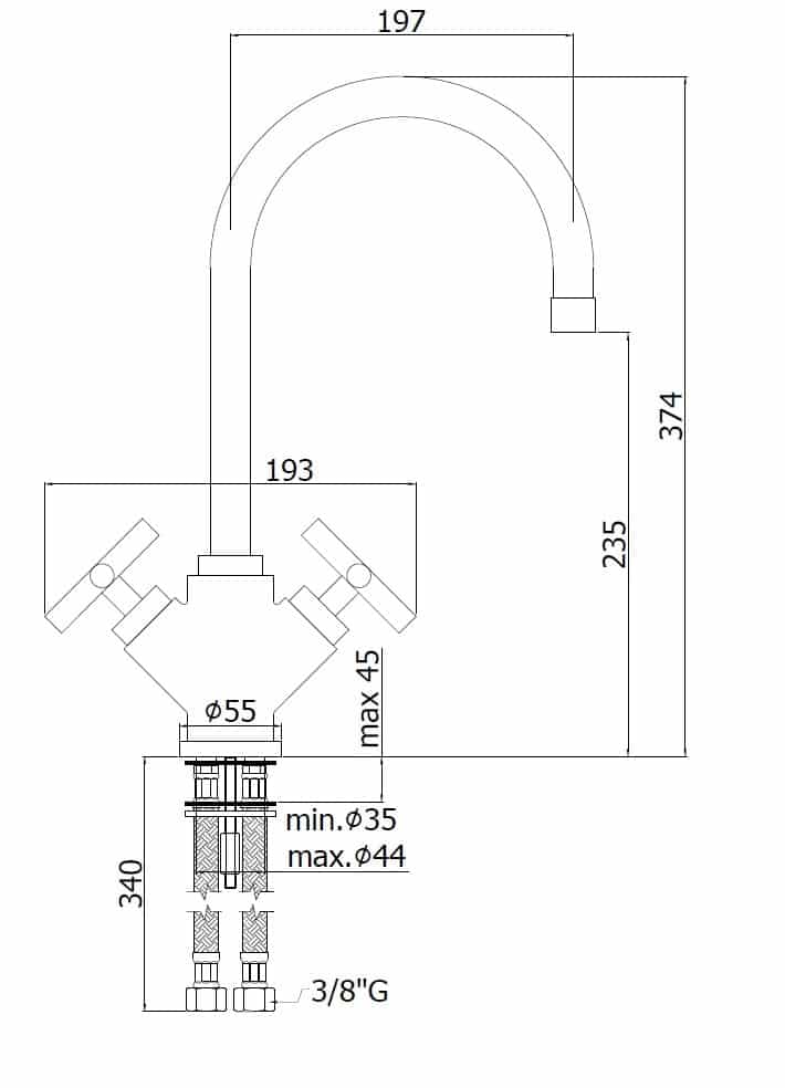 Paffoni Quattro - Køkkenarmatur - Billede 3