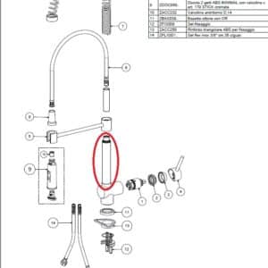 Paffoni lodret rør til SK179 krom