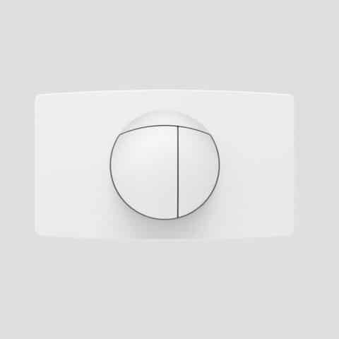 SANIT trykplade L-2V hvid, dobbelt skyl