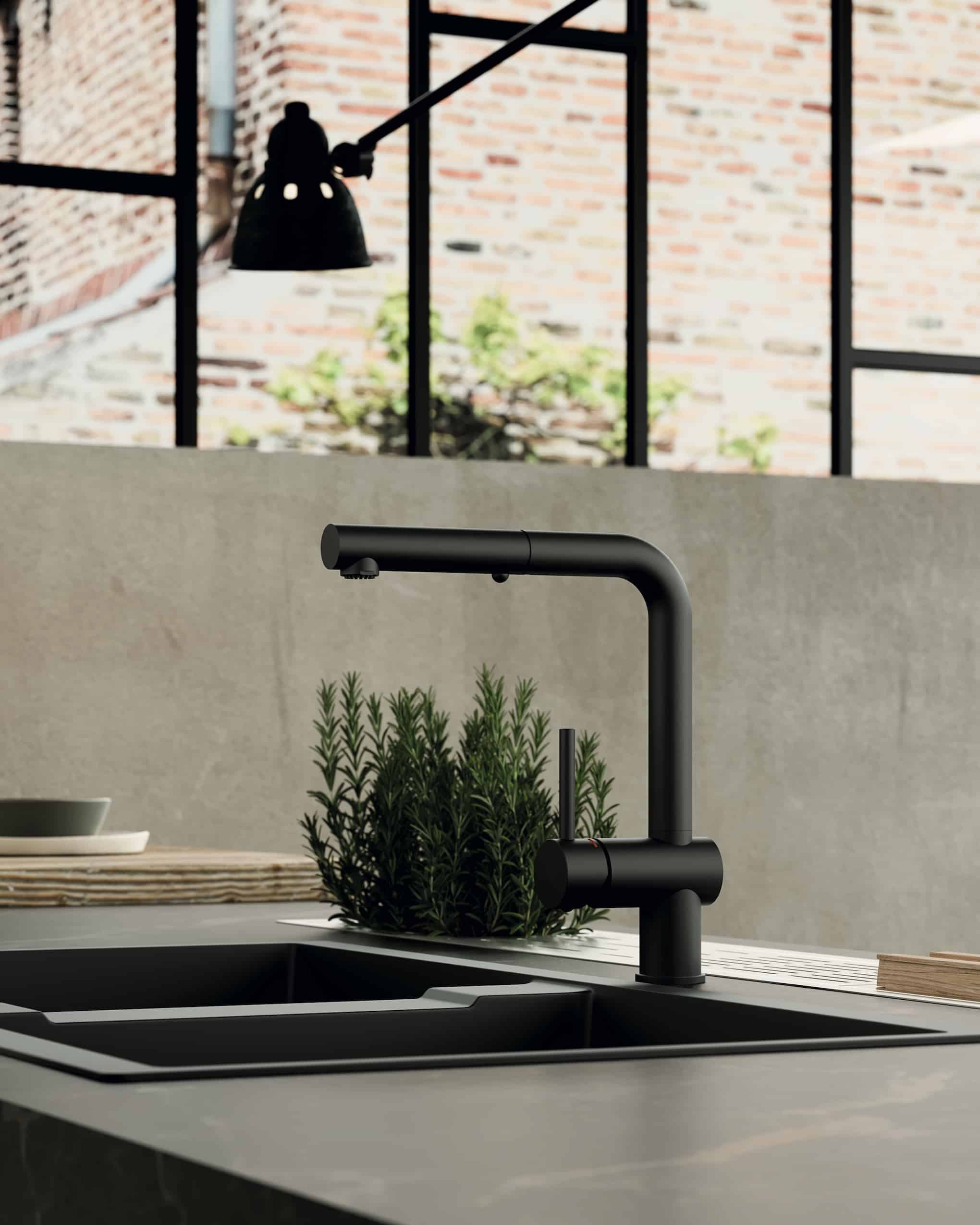 Paffoni Light køkkenarmatur med udtræk