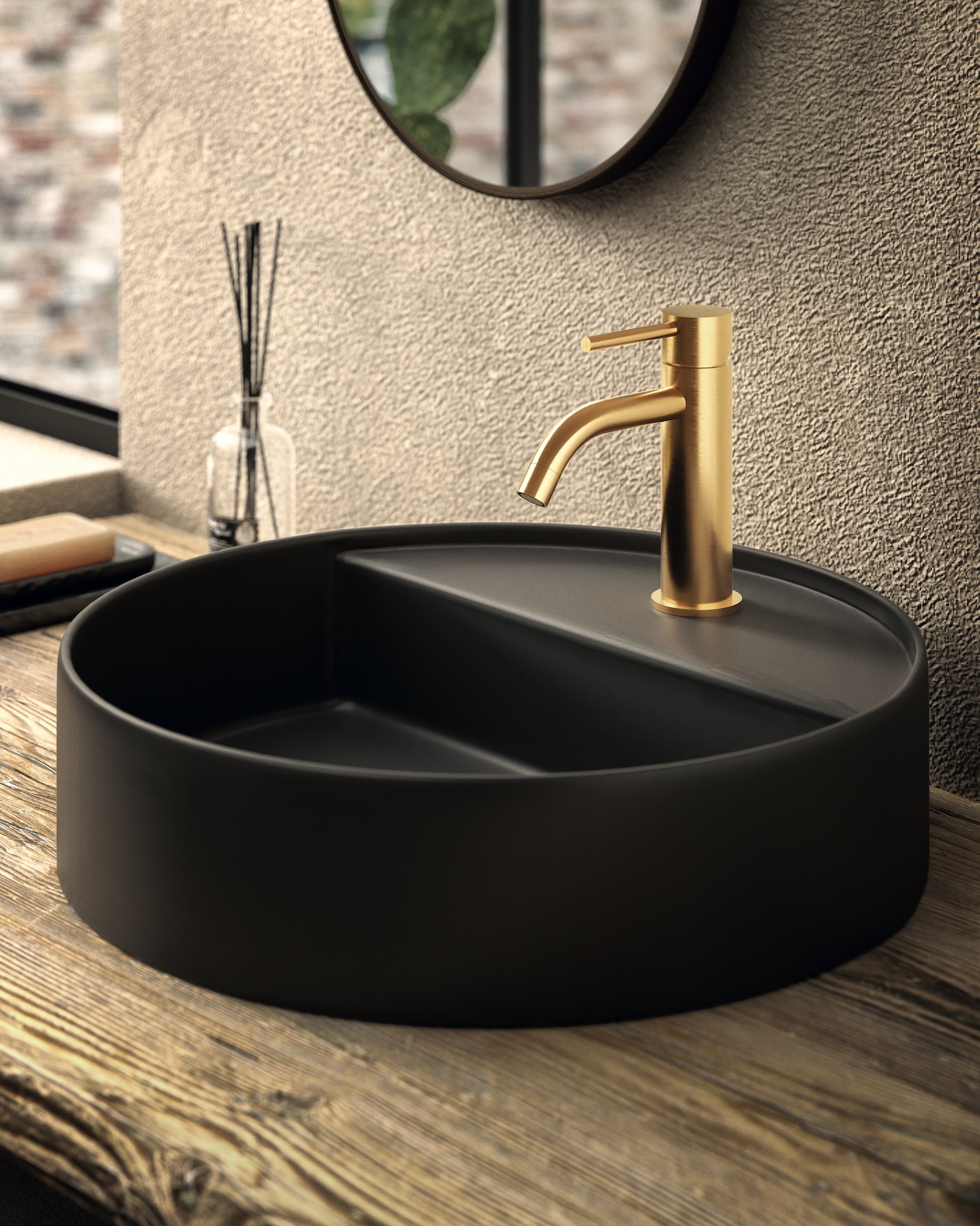 Paffoni Light håndvaskarmatur cylindergreb