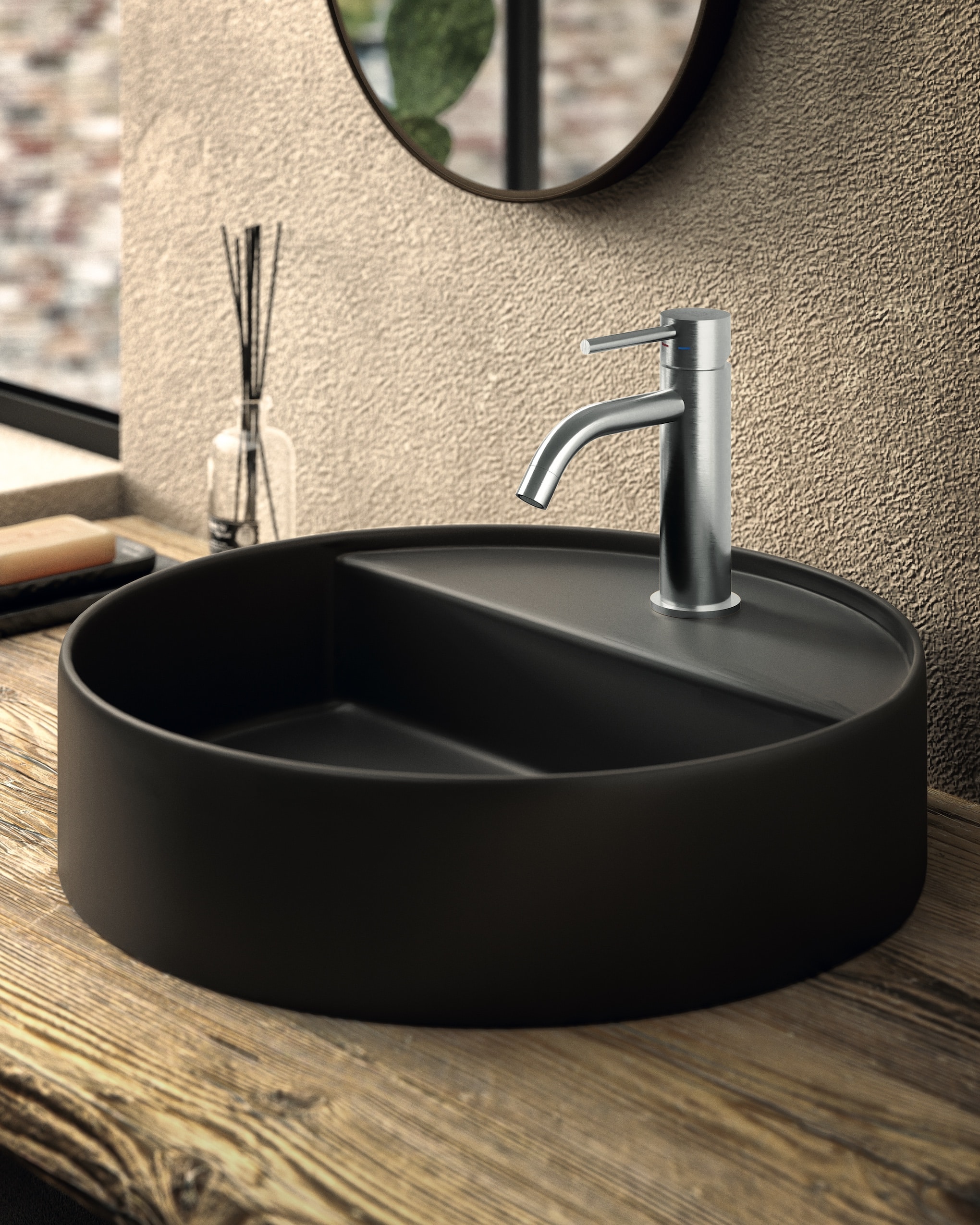 Paffoni Light håndvaskarmatur cylindergreb