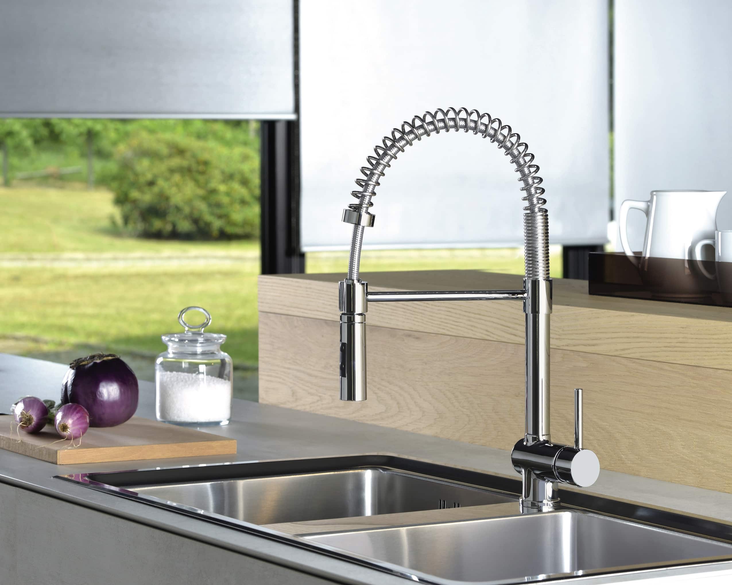 Paffoni Stick køkkenarmatur med fjeder slange