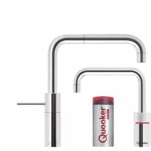 Quooker Nordic Square Twintaps - Inklusiv COMBI+ beholder