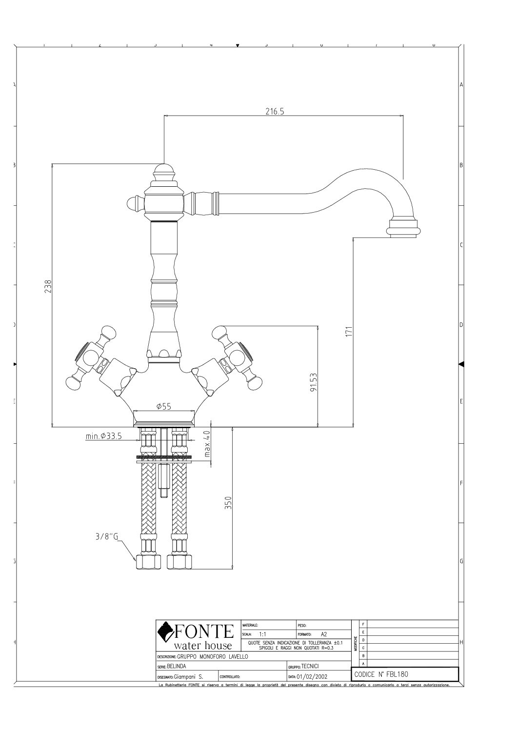 Paffoni Belinda køkkenarmatur retro - Billede 3