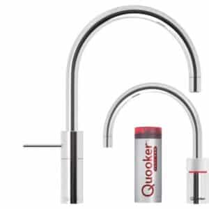 Quooker Nordic Round Twintaps - Inklusiv PRO3VAQ beholder